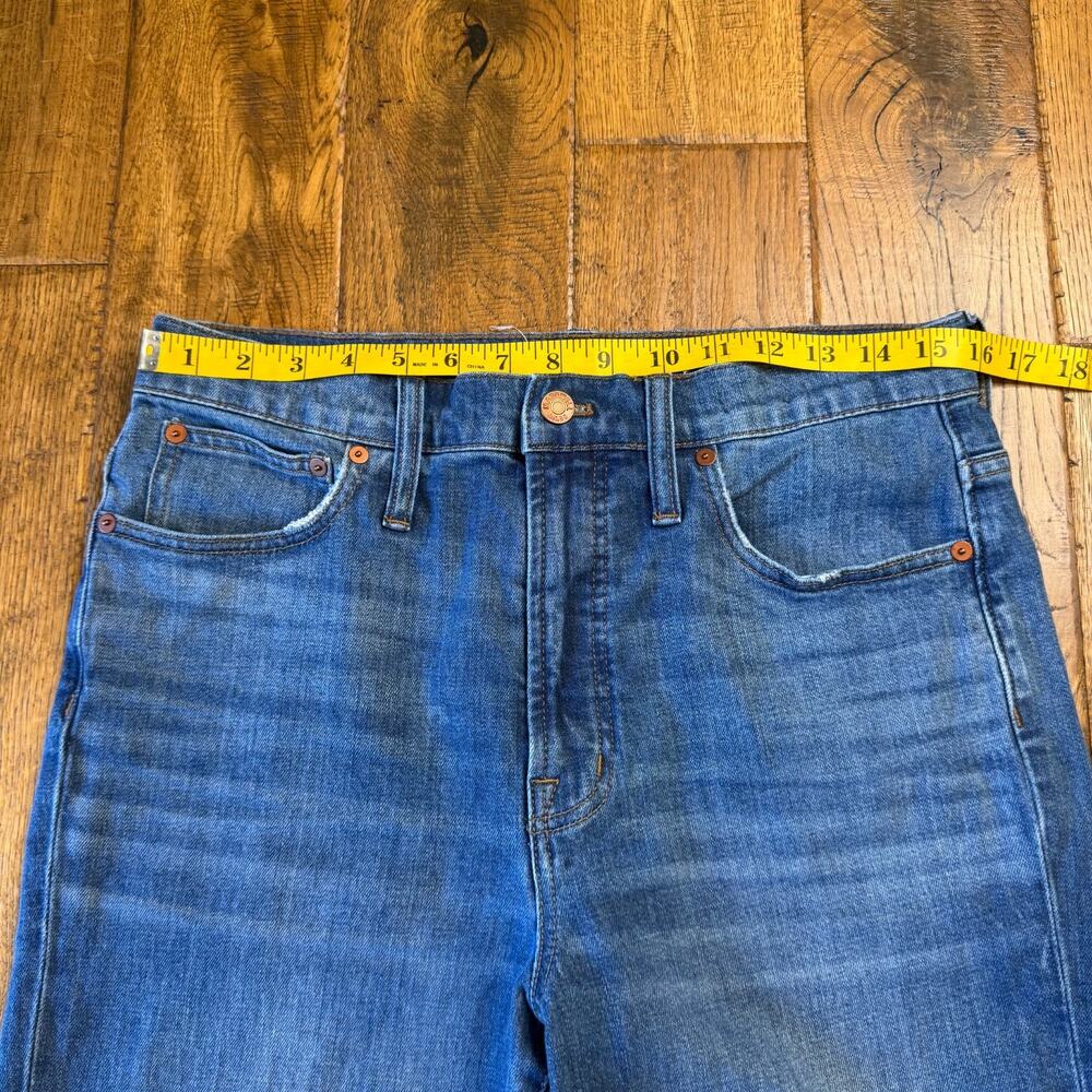 Madewell The Perfect Vintage Crop Jeans Womens 30 Blue High Rise Raw Hem Denim - Picture 3 of 8